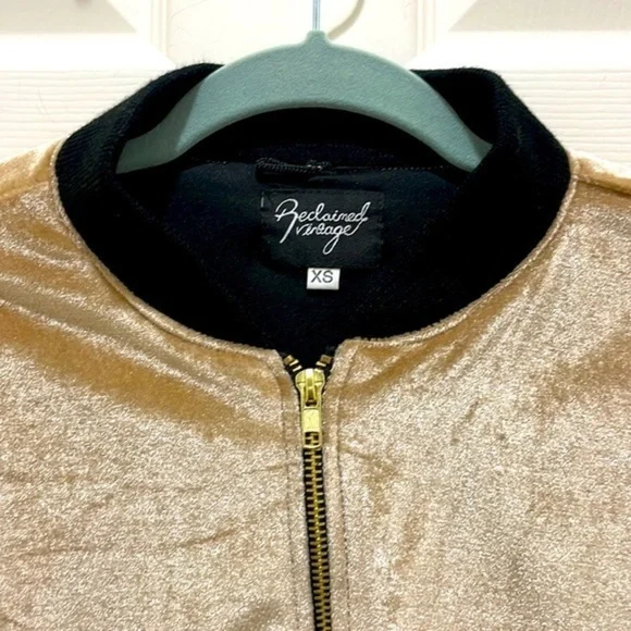 Reclaimed Vintage Velvet Bomber Jacket